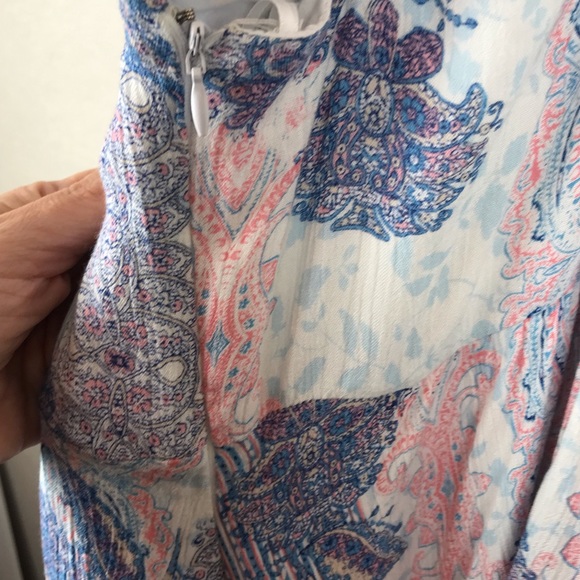 PAPER CRANE Pink/Blue Pastel Paisley Summer Dress - Picture 4 of 7